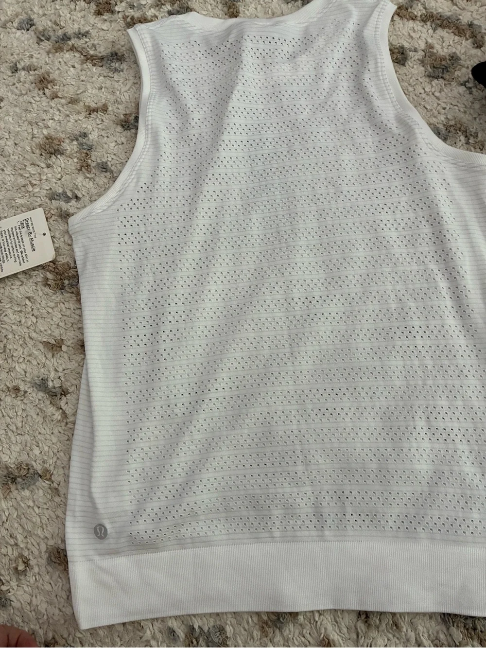 lululemon athletica White Perforated Tank Top
